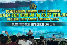 Prabowo Pimpin Pemusnahan Barbuk Narkoba 2,1 Ton di Mabes Polri