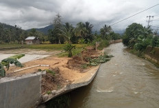 Ambruknya Pelapis Sungai Nangai Tayau Dilaporkan oleh Kecamatan Amen