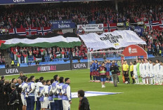 Haaland Obok-obok Israel, Fans Norwegia Kibarkan Bendera Palestina