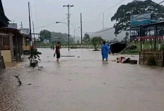 Danau Tes Meluap, Warga Kelurahan Taba Anyar Bersihkan Saluran Air