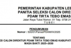 Pemkab Lebong Buka Seleksi Calon Direktur PDAM TTE 2025–2030