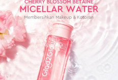Glad2Glow Cherry Blossom Betaine Micellar Water, Pembersih Makeup Waterproof