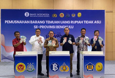 BI dan Polda Bengkulu Musnahkan 5.287 Uang Palsu