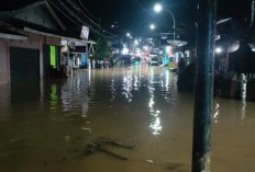 Selain Longsor, Hari Pertama Lebaran di Lebong juga  Diwarnai Genangan Banjir yang Merendam Permukiman Warga