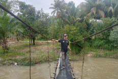 Warga Nangai Tayau Desak Pemerintah Segera Perbaiki Jembatan Gantung Rusak