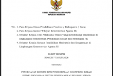 SE KPK Nomor 7 Tahun 2026, Penerimaan Murid Baru Harus Bebas Korupsi