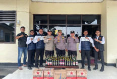 Polsek Ketahun Amankan 140 Botol Miras