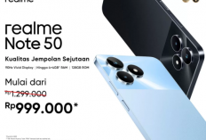 Realme Note 50 Hadir dengan Kamera AI 13 MP dan Memori Luas, Cocok untuk Pengguna Harian