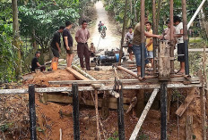 Polri Bangun Jembatan Presisi, Akses Wilayah Terisolir di Desa Gobah Kampar Kian Terbuka